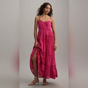 Anthropologie Bhanuni Jyoti Sleeveless Lace Maxi Dress